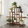 Flower stand with wheels solid fir wood 110x25x101 cm by , Pot stands - Ref: Foro24-362851, Price: 49,73 €, Discount: %