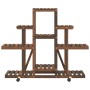 Blumenständer mit Rädern aus massivem Tannenholz 110x25x101 cm von , Topfständer - Ref: Foro24-362851, Preis: 47,64 €, Rabatt: %