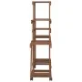 Flower stand with wheels solid fir wood 110x25x101 cm by , Pot stands - Ref: Foro24-362851, Price: 49,73 €, Discount: %