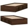 Estructura de cama roble marrón 90x190 cm de , Camas y somieres - Ref: Foro24-3203844, Precio: 108,96 €, Descuento: %