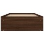 Estructura de cama roble marrón 90x190 cm de , Camas y somieres - Ref: Foro24-3203844, Precio: 108,51 €, Descuento: %
