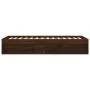 Estructura de cama roble marrón 90x190 cm de , Camas y somieres - Ref: Foro24-3203844, Precio: 108,96 €, Descuento: %