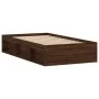 Estructura de cama roble marrón 90x190 cm de , Camas y somieres - Ref: Foro24-3203844, Precio: 108,96 €, Descuento: %