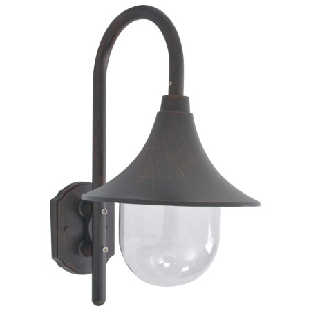 Gartenwandleuchte aus bronzefarbenem Aluminium E27 42 cm von vidaXL, Außenbeleuchtung - Ref: Foro24-44213, Preis: 44,73 €, Ra...