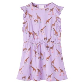 Vestido infantil mangas con volantes cordón lila 92 by , Children's dresses - Ref: Foro24-14600, Price: 15,32 €, Discount: %
