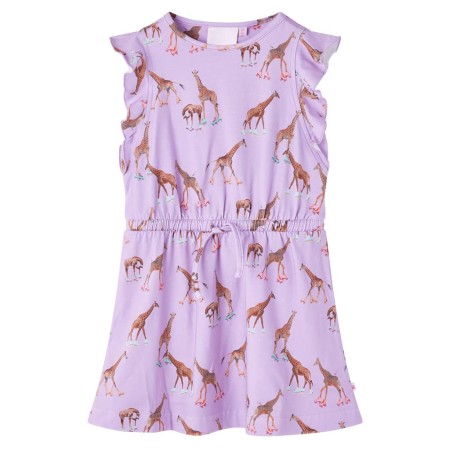 Vestido infantil mangas con volantes cordón lila 92 de , Vestidos de niños - Ref: Foro24-14600, Precio: 15,32 €