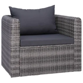 Gartenstuhl mit synthetischen Rattankissen grau von vidaXL, Gartenstühle - Ref: Foro24-44161, Preis: 172,82 €, Rabatt: %