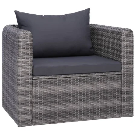 Gartenstuhl mit synthetischen Rattankissen grau von vidaXL, Gartenstühle - Ref: Foro24-44161, Preis: 172,82 €, Rabatt: %