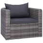 Gartenstuhl mit synthetischen Rattankissen grau von vidaXL, Gartenstühle - Ref: Foro24-44161, Preis: 190,91 €, Rabatt: %