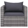 Garden chair with gray synthetic rattan cushions by vidaXL, Garden chairs - Ref: Foro24-44161, Price: 184,09 €, Discount: %