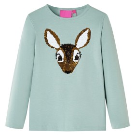 Kinder langärmliges T-Shirt in Mintgrün, Größe 116. von , Kinder-T-Shirts - Ref: Foro24-14186, Preis: 9,08 €, Rabatt: %