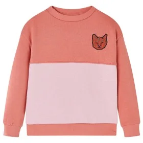 Kinder-Sweatshirt, Farbblock in Rosa, Größe 128 von , Kinder-T-Shirts - Ref: Foro24-14387, Preis: 9,69 €, Rabatt: %