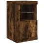 Aparador con luces LED madera de ingeniería roble ahumado by , Lockers and storage cabinets - Ref: Foro24-836638, Price: 51,7...
