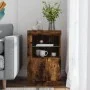 Aparador con luces LED madera de ingeniería roble ahumado by , Lockers and storage cabinets - Ref: Foro24-836638, Price: 51,7...