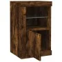Aparador con luces LED madera de ingeniería roble ahumado by , Lockers and storage cabinets - Ref: Foro24-836638, Price: 51,7...