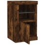 Aparador con luces LED madera de ingeniería roble ahumado by , Lockers and storage cabinets - Ref: Foro24-836638, Price: 52,4...