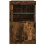 Aparador con luces LED madera de ingeniería roble ahumado by , Lockers and storage cabinets - Ref: Foro24-836638, Price: 51,7...