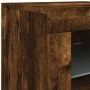 Aparador con luces LED madera de ingeniería roble ahumado by , Lockers and storage cabinets - Ref: Foro24-836638, Price: 51,7...