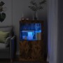 Sideboard mit LED-Lichtern aus geräucherter Eichen-Ingenieurholz. von , Schließfächer und Lagerschränke - Ref: Foro24-836627,...