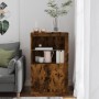 Sideboard mit LED-Lichtern aus geräucherter Eichen-Ingenieurholz. von , Schließfächer und Lagerschränke - Ref: Foro24-836627,...