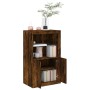 Aparador con luces LED madera de ingeniería roble ahumado by , Lockers and storage cabinets - Ref: Foro24-836627, Price: 110,...
