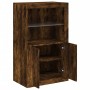 Sideboard mit LED-Lichtern aus geräucherter Eichen-Ingenieurholz. von , Schließfächer und Lagerschränke - Ref: Foro24-836627,...