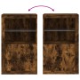 Sideboard mit LED-Lichtern aus geräucherter Eichen-Ingenieurholz. von , Schließfächer und Lagerschränke - Ref: Foro24-836627,...