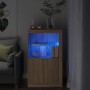Sideboard mit LED-Lichtern aus Eichenholz in Sonoma-Eiche. von , Schließfächer und Lagerschränke - Ref: Foro24-836625, Preis:...