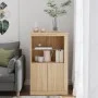 Sideboard mit LED-Lichtern aus Eichenholz in Sonoma-Eiche. von , Schließfächer und Lagerschränke - Ref: Foro24-836625, Preis:...