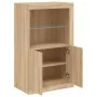 Sideboard mit LED-Lichtern aus Eichenholz in Sonoma-Eiche. von , Schließfächer und Lagerschränke - Ref: Foro24-836625, Preis:...