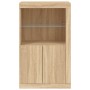 Sideboard mit LED-Lichtern aus Eichenholz in Sonoma-Eiche. von , Schließfächer und Lagerschränke - Ref: Foro24-836625, Preis:...