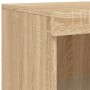 Sideboard mit LED-Lichtern aus Eichenholz in Sonoma-Eiche. von , Schließfächer und Lagerschränke - Ref: Foro24-836625, Preis:...