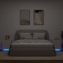 Mesitas de noche con luces LED 2 uds madera ingeniería blanca de , Mesitas de noche - Ref: Foro24-836736, Precio: 126,34 €, D...