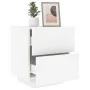 Mesitas de noche con luces LED 2 uds madera ingeniería blanca de , Mesitas de noche - Ref: Foro24-836736, Precio: 117,62 €, D...