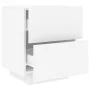 Mesitas de noche con luces LED 2 uds madera ingeniería blanca de , Mesitas de noche - Ref: Foro24-836736, Precio: 117,62 €, D...
