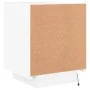 Mesitas de noche con luces LED 2 uds madera ingeniería blanca de , Mesitas de noche - Ref: Foro24-836736, Precio: 117,62 €, D...