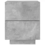 Mesita de noche con luces LED madera ingeniería gris hormigón de , Mesitas de noche - Ref: Foro24-836741, Precio: 63,71 €, De...