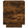 Mesita de noche con luces LED madera ingeniería roble ahumado by , Nightstands - Ref: Foro24-836743, Price: 65,34 €, Discount: %