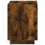 Mesita de noche con luces LED madera ingeniería roble ahumado de , Mesitas de noche - Ref: Foro24-836743, Precio: 64,34 €, De...