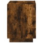 Mesita de noche con luces LED madera ingeniería roble ahumado by , Nightstands - Ref: Foro24-836743, Price: 65,34 €, Discount: %