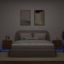 Nachttische mit LED-Lichtern, 2 Stück, aus Eichenholz in Braun. von , Nachttische - Ref: Foro24-836748, Preis: 96,68 €, Rabat...