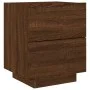 Mesitas de noche luces LED 2 uds madera ingeniería roble marrón by , Nightstands - Ref: Foro24-836748, Price: 95,46 €, Discou...