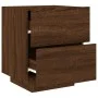 Mesitas de noche luces LED 2 uds madera ingeniería roble marrón by , Nightstands - Ref: Foro24-836748, Price: 95,46 €, Discou...