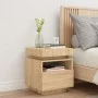 Mesita de noche con luces LED roble Sonoma 40x39x48,5 cm de , Mesitas de noche - Ref: Foro24-836788, Precio: 65,01 €, Descuen...