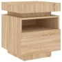 Nachttisch mit LED-Lichtern in Sonoma-Eiche 40x39x48,5 cm von , Nachttische - Ref: Foro24-836788, Preis: 64,07 €, Rabatt: %