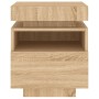 Nachttisch mit LED-Lichtern in Sonoma-Eiche 40x39x48,5 cm von , Nachttische - Ref: Foro24-836788, Preis: 64,93 €, Rabatt: %