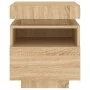 Nachttisch mit LED-Lichtern in Sonoma-Eiche 40x39x48,5 cm von , Nachttische - Ref: Foro24-836788, Preis: 64,07 €, Rabatt: %