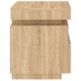 Mesita de noche con luces LED roble Sonoma 40x39x48,5 cm by , Nightstands - Ref: Foro24-836788, Price: 64,93 €, Discount: %