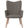 Relaxation armchair in taupe gray fabric by , Armchairs - Ref: Foro24-327928, Price: 122,55 €, Discount: %