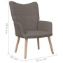 Relaxation armchair in taupe gray fabric by , Armchairs - Ref: Foro24-327928, Price: 122,55 €, Discount: %